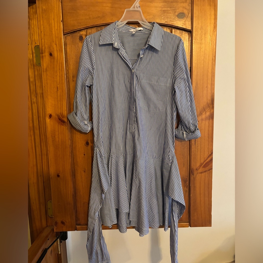 Derek Lam Blue and White Striped Dress